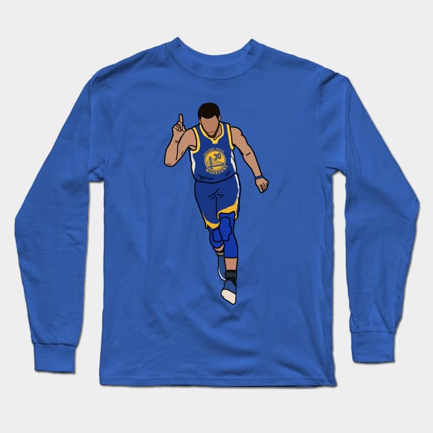 Steph Curry Golden State Warriors NBA Long Sleeve T-Shirt by xavierjfong